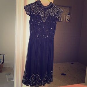 Navy blue beaded dress